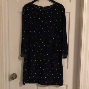 Navy Blue Polka Dot Dress J Crew
